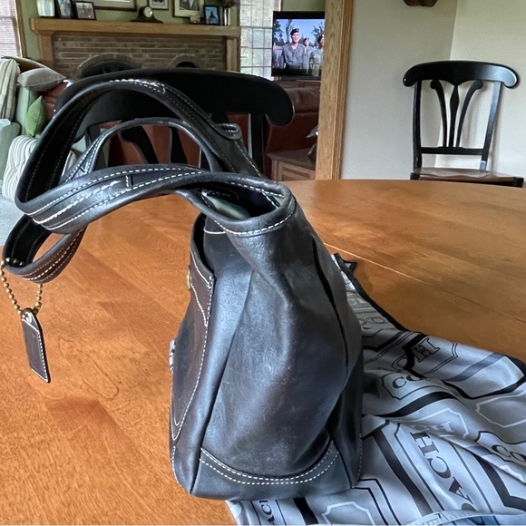 Coach Leather Legacy Ergo Hobo Satchel With Scarf #11285 - Picture 9 of 14